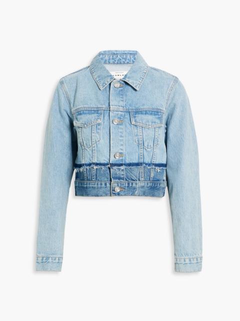 SLVRLAKE Re-work cropped paneled denim jacket