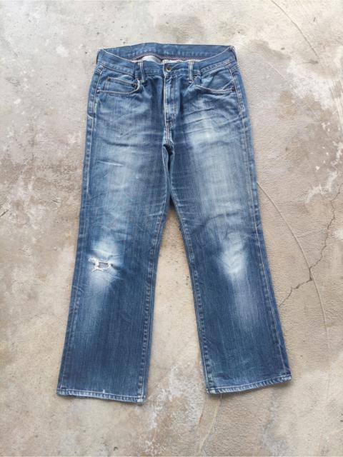 Other Designers Japanese Brand - Vintage Japanese Micro Flare Denim Distress Faded Pants