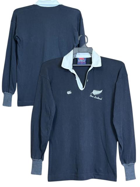Other Designers Canterbury of New Zealand - NICE🔥VINTAGE 90s CANTERBURY ALL BLACK RUGBY L/S SHIRT