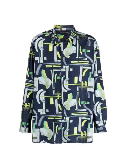 EMPORIO ARMANI Emporio Armani All-Over Pattern Long Sleeved Shirt