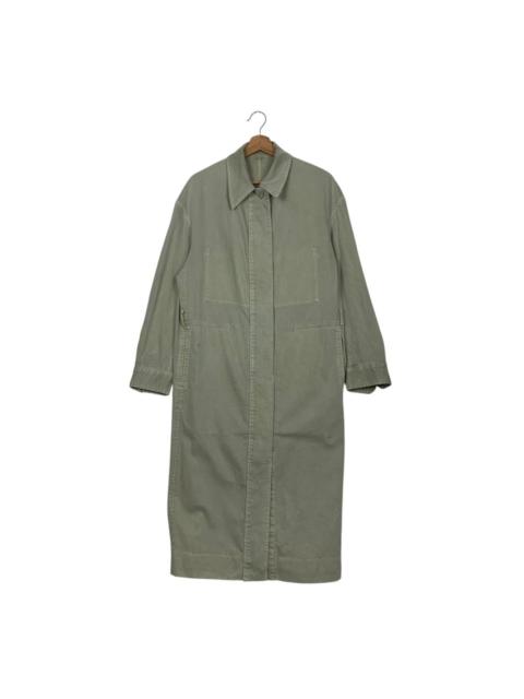Other Designers Lemaire × Uniqlo - Uniqlo X LEMAIRE Faded Green Long Coat Jacket #2729-C123