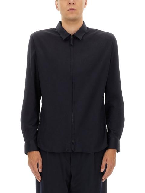 GIORGIO ARMANI COTTON ZIPPER SHIRT