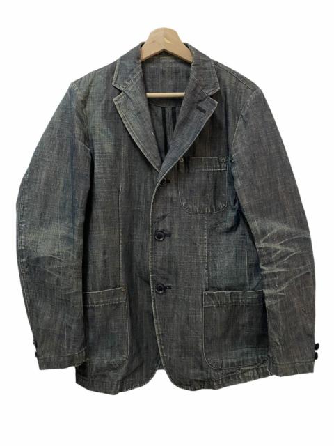 Other Designers Archival Clothing - RARE 🇯🇵 Point Japan Distressed Denim Blazer Jacket