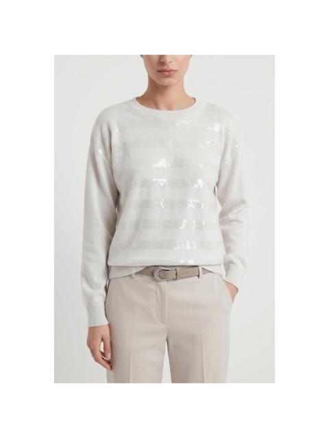 Brunello Cucinelli Brunello Cucinelli Wooff White Wool Sweater