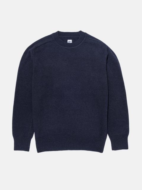 J. PRESS NAVY WOOL CREWNECK SWEATER - TRIM FIT