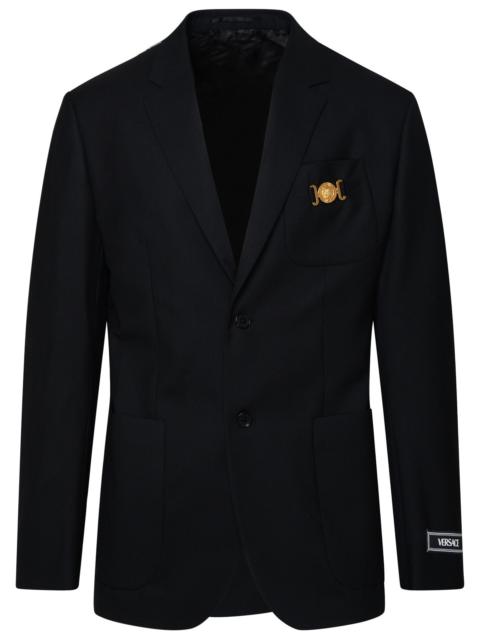 Versace Man Black Wool Blazer Jacket