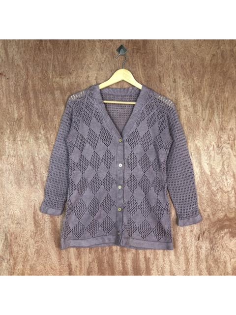 Other Designers Homespun Knitwear - Japan meshnet Purple Knitwear crochet cardigan #c459