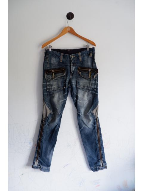 If Six Was Nine - Vintage PPFM Biker Zipper Denim