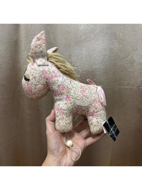 CELINE Vintage CELINE Floral Donkey Music Box Plush Toy Japan 1980s