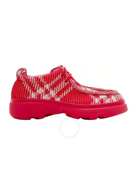 Burberry Woven Creeper Shoes With Vintage Check