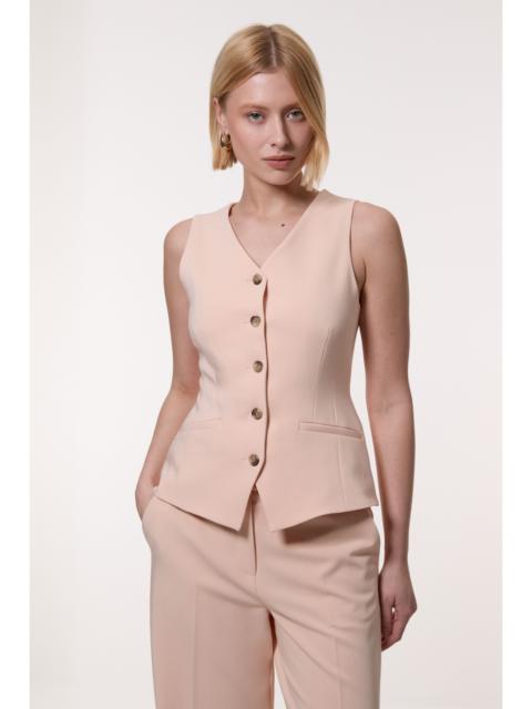 KAREN MILLEN Polished Viscose Tailored Longline Waistcoat