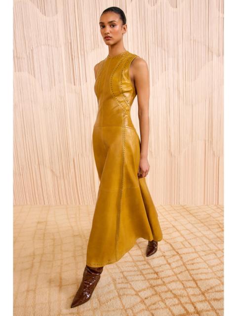 ULLA JOHNSON Juliette Leather Sleeveless Long Dress
