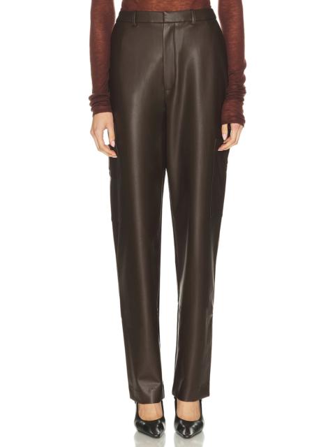 LAPOINTE Stretch Stretch Faux Leather Tapered Trouser