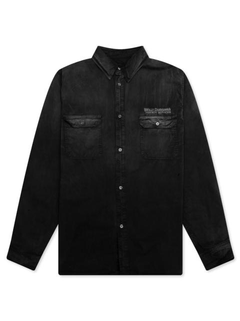 WILLY CHAVARRIA CORCORAN L/S SHIRT - BLACK