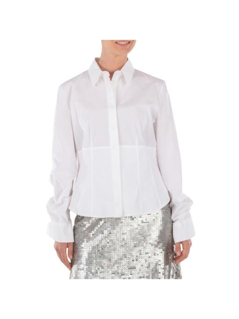 FENDI Fendi Corset Design Cotton Poplin Shirt, Brand Size 46 ( US Size 10 )