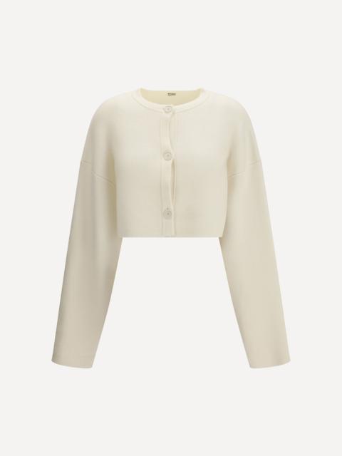 TOTEME Cropped crewneck Cardigan with button fastening