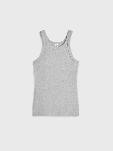 TOTEME Curved rib tank grey melange