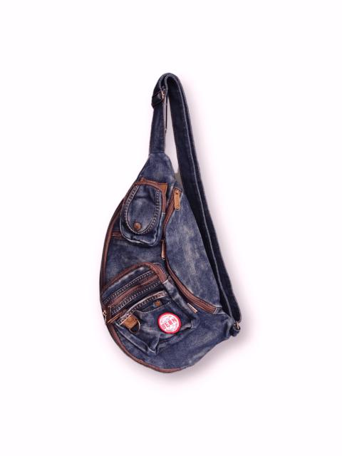 Other Designers Authentic Bern Sport Distressed Denim Sling Bag