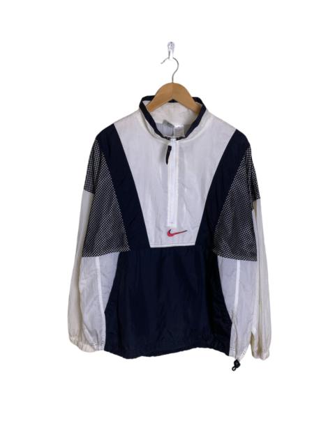 Nike Vintage 90s NIKE Swoosh Centre Logo Mesh Anorak Windbreaker