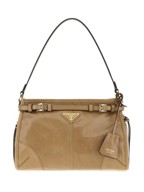 Prada Prada Women Beige Leather Prada Bonnie Shoulder Bag