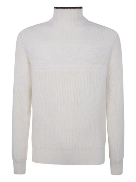 ZEGNA Pure Wool Pearl Stitch High Neck