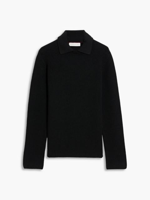 Other Designers Estella ribbed wool polo sweater