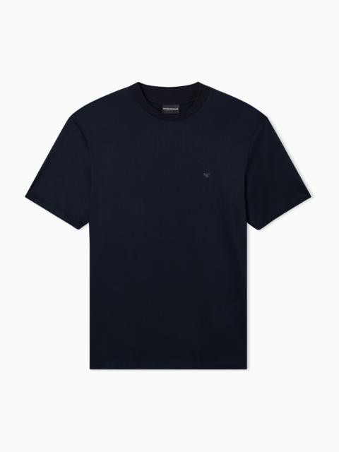 EMPORIO ARMANI BASIC COTTON LYOCELL JERSEY T-SHIRT