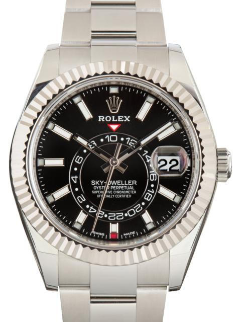 ROLEX Used Stainless Steel Rolex Sky-Dweller Black Dial Ref 326934