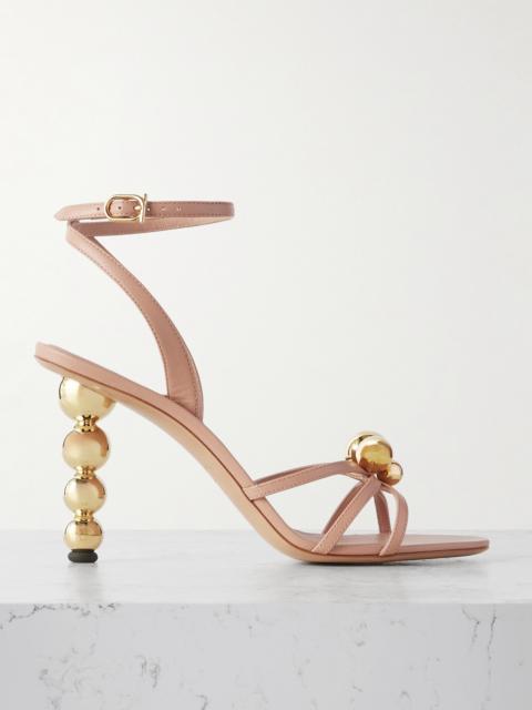 FERRAGAMO Karina Embellished Leather Sandals