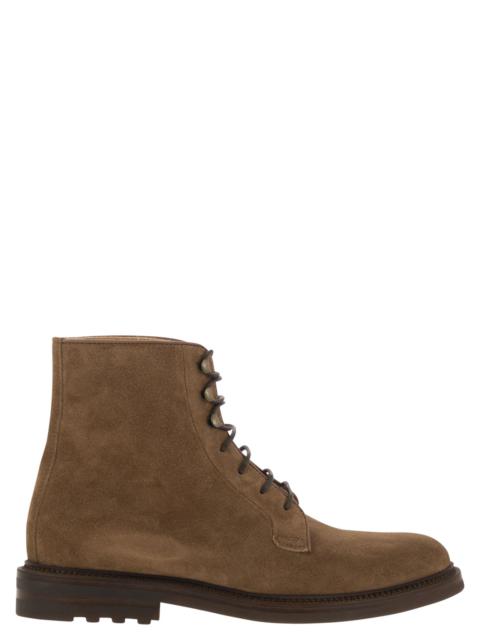 Brunello Cucinelli Brunello Cucinelli Men Suede Lace-Up Boot