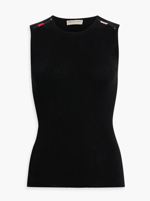 PUCCI Ribbed cotton tank