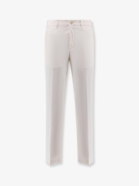 BOSS Boss Cotton and Silk Trousers White Men