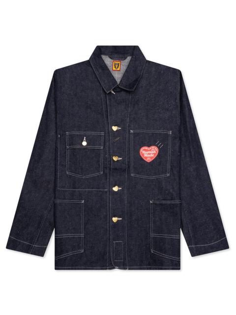 Human Made DENIM COVERALL JACKET RIGID - INDIGO