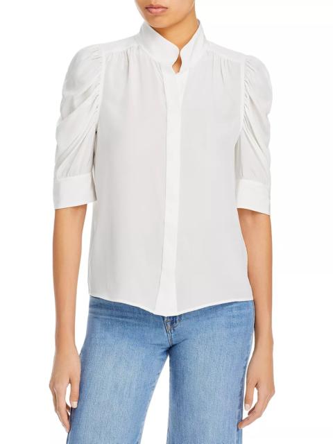 FRAME Gillian Puffed Shoulder Blouse