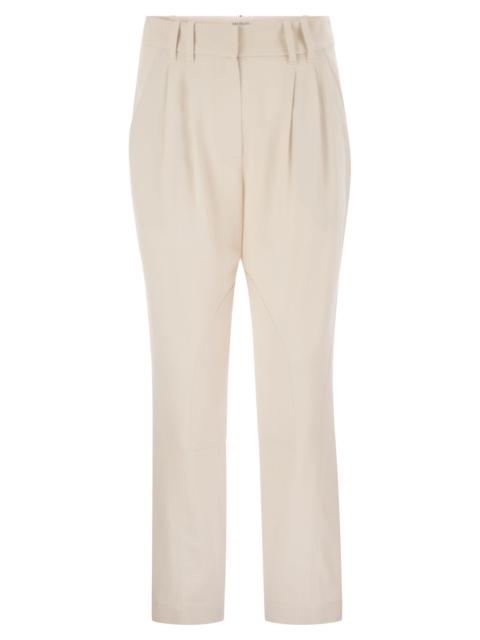 Brunello Cucinelli Brunello Cucinelli Women Stretch Viscose-Wool Twill Equestrian Trousers With Jewellery