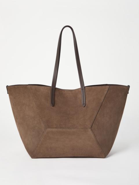 Brunello Cucinelli BC Duo large bag in suede with monili