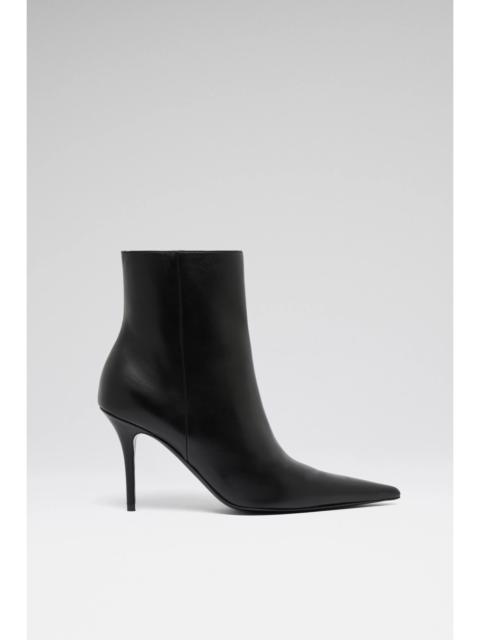 Amina Muaddi BARBARA BOOTIE 90 BLACK NAPPA