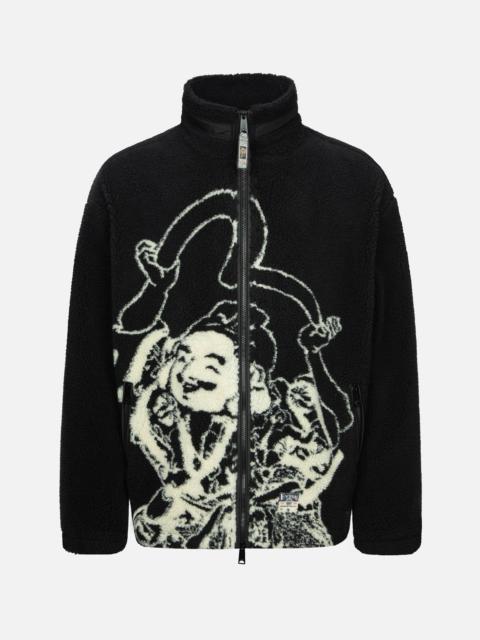 EVISU GODHEAD AND SEAGULL JACUARD RELAX FIT SHERPA JACKET