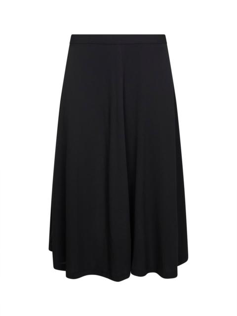 TOTEME Black fluid jersey midi skirt