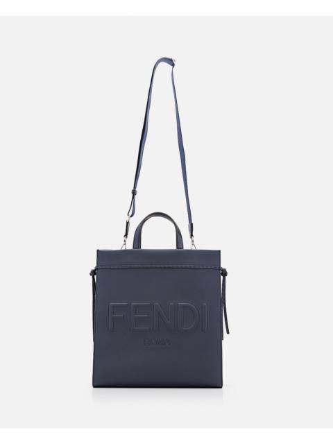 Fendi Men Fendi Leather Tote Bag
