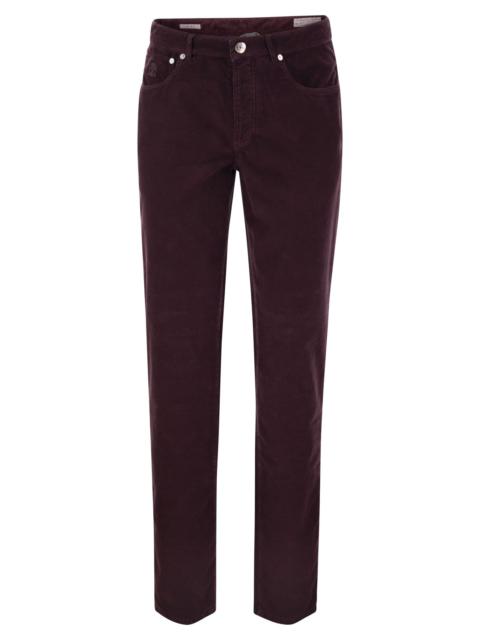 Brunello Cucinelli Brunello Cucinelli Men Five-Pocket Italian Fit Trousers In Garment Dyed Cotton Corduroy