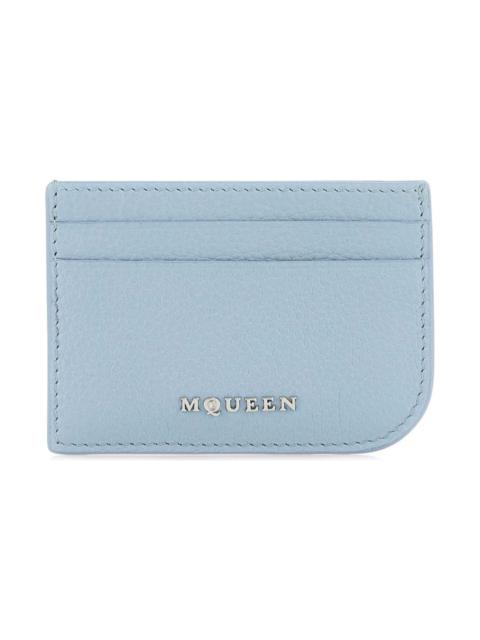 Alexander McQueen Light Blue Leather Card Holder