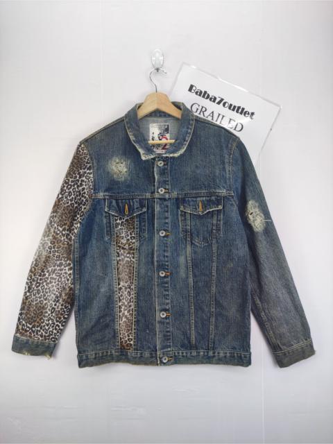 Other Designers Vintage Denim Jacket Cheetah Custom Made By Revel