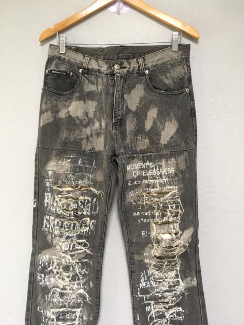 Other Designers Japanese Brand - Berning sho streetwear style painter jeans with poem