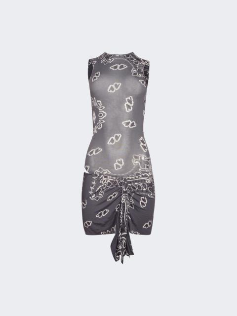 THE ATTICO Mini Bandana Dress Grey