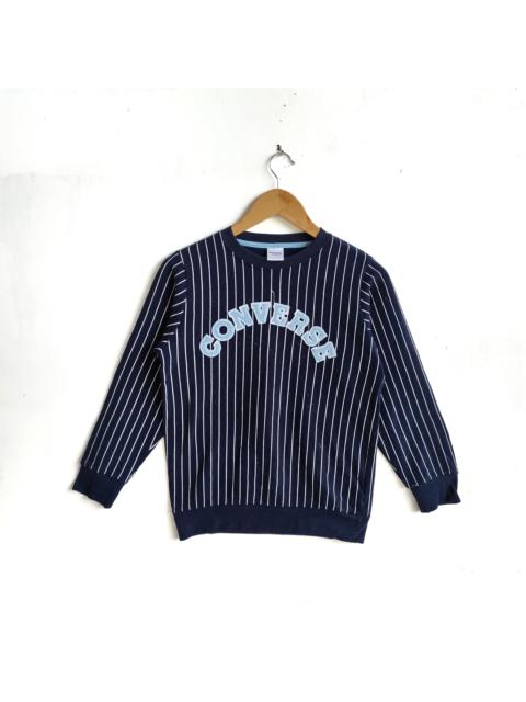 Converse CONVERSE Big Embroidery Spell Out Stripe Pattern Sweatshirt