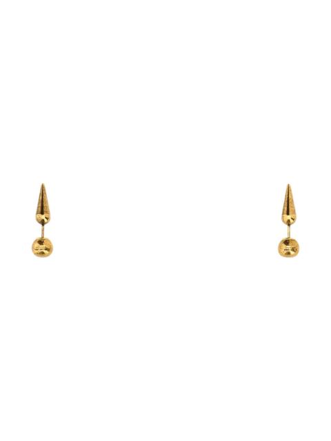 Jil Sander Gold Metal Earrings