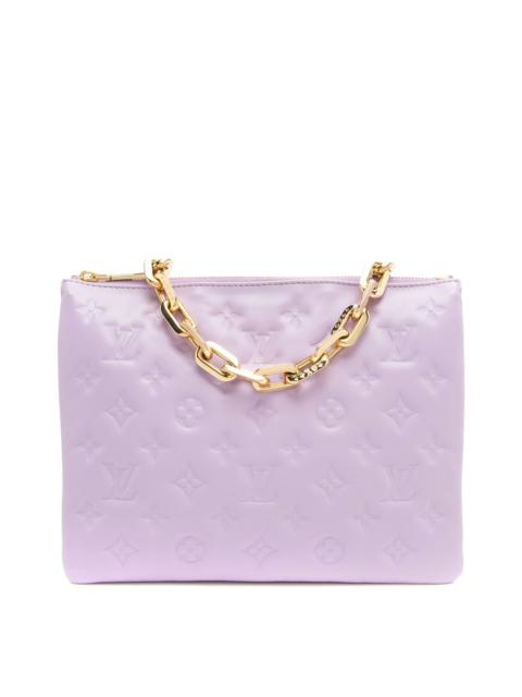 Louis Vuitton Louis Vuitton Purple Embossed Lambskin Coussin PM (Authentic Pre-Loved)