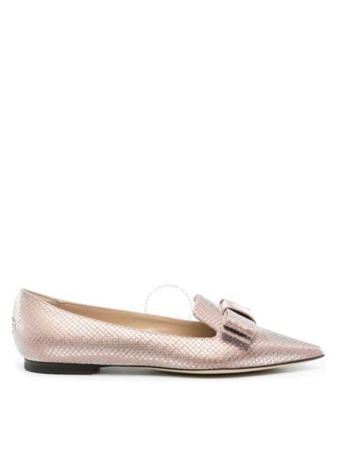 JIMMY CHOO Jimmy Choo Gala Pointed-To Bow Ballet Flats