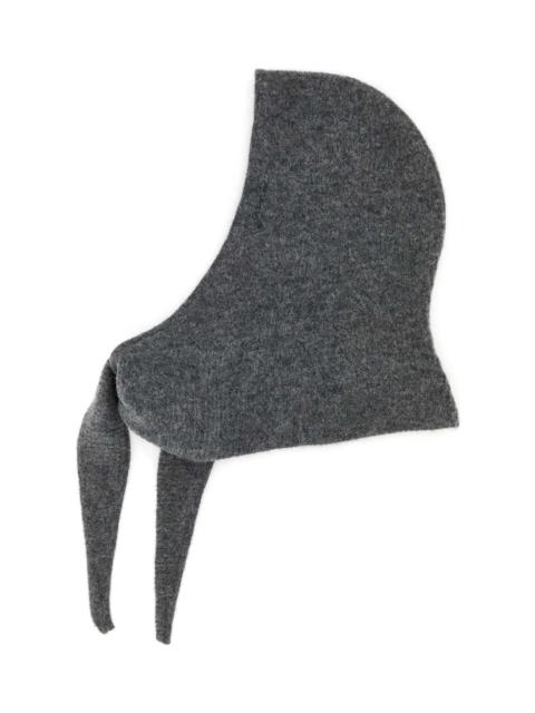 GANNI Grey Stretch Alpaca Blend Beanie